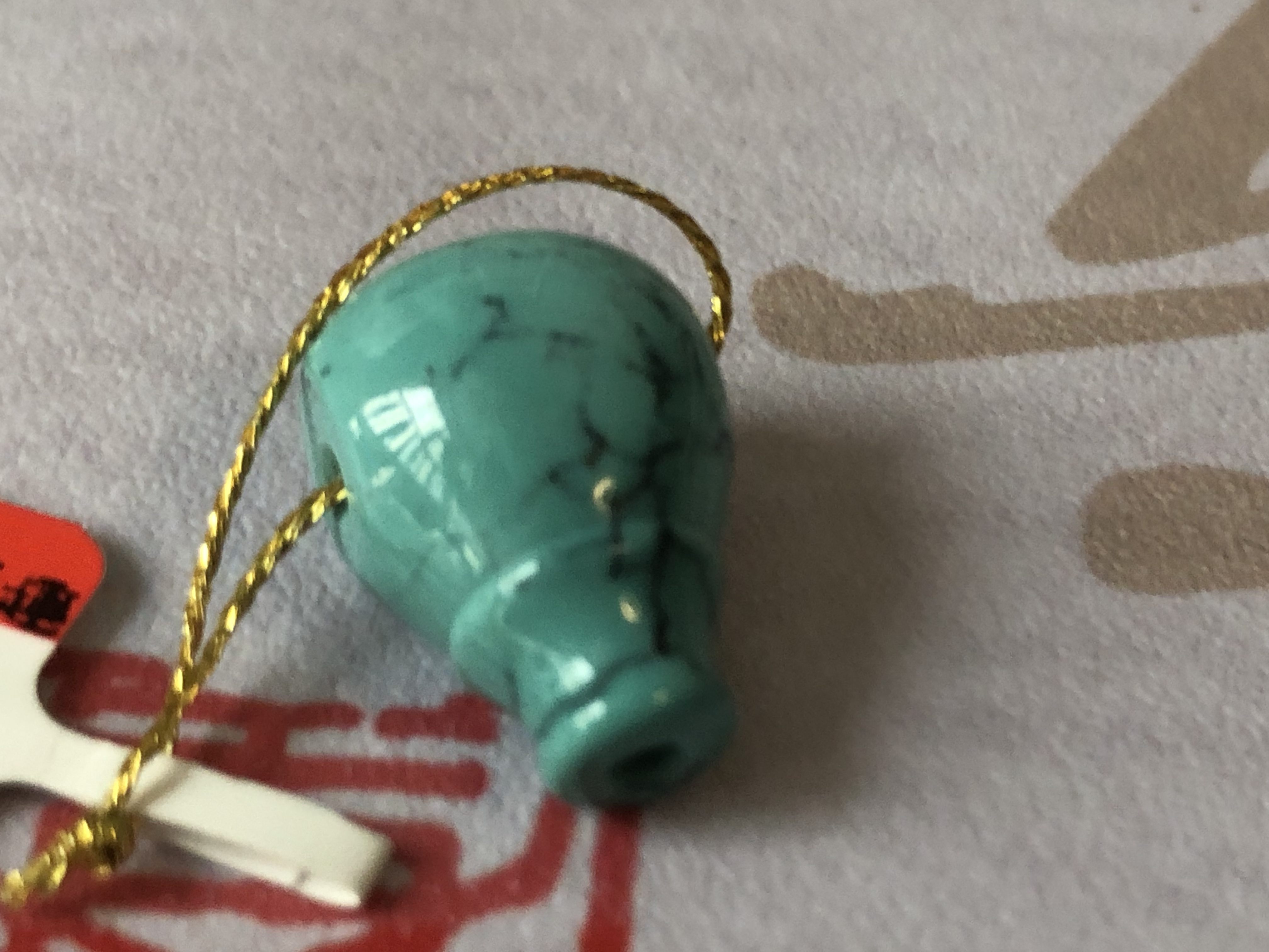 原矿绿松石水草纹三通