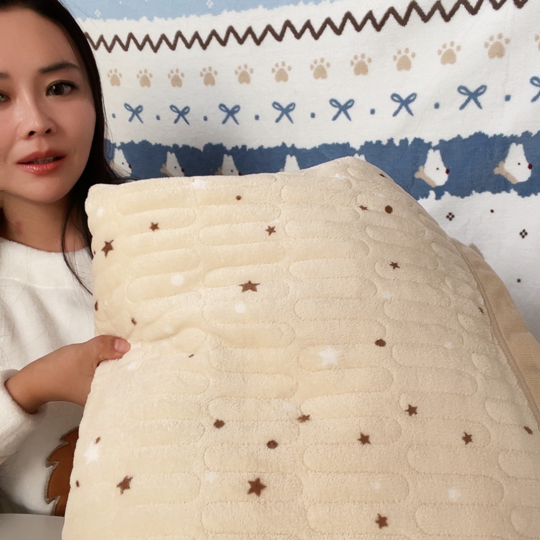 牛奶绒牛奶绒雪花小狗床盖四件套标准 被套200.230