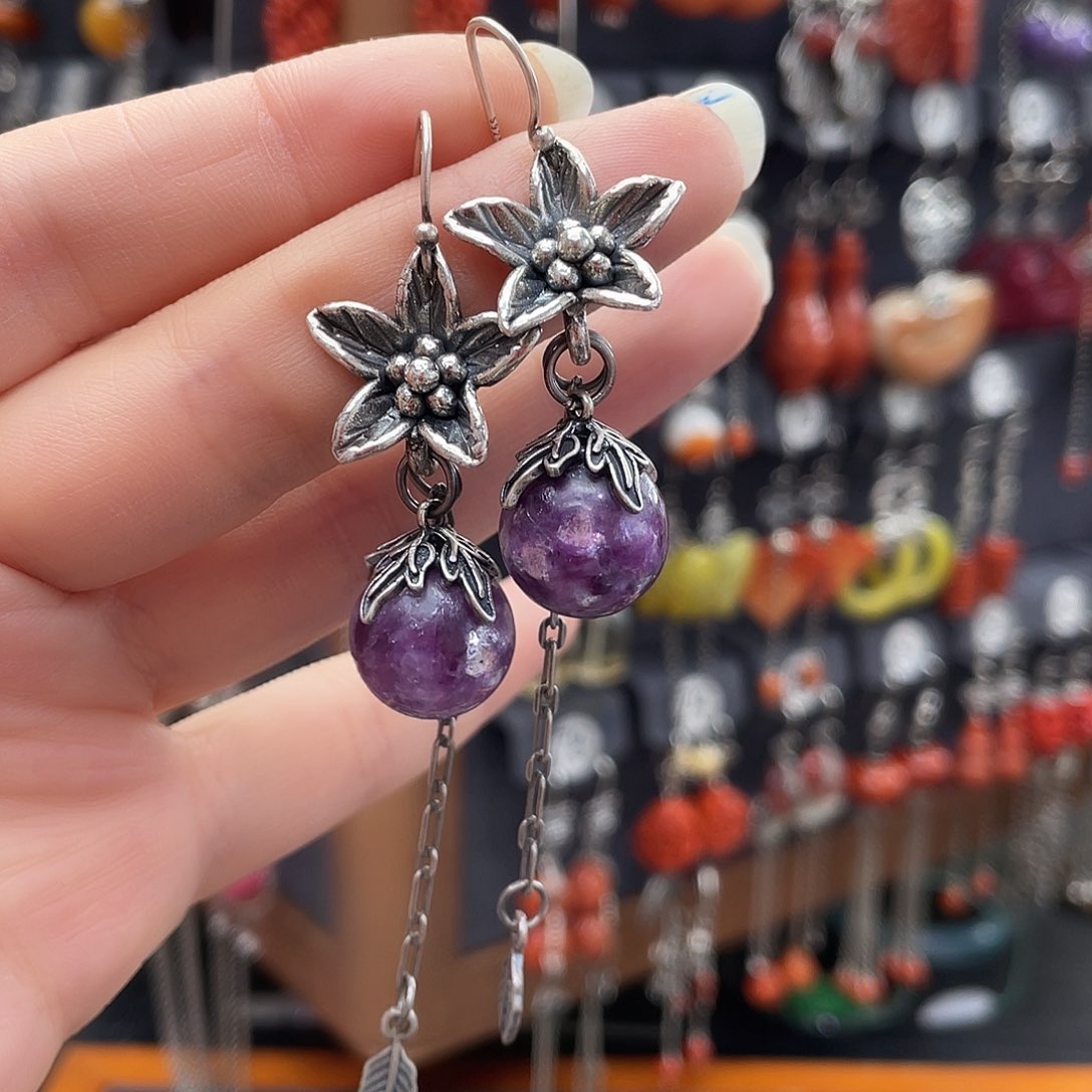 石英质玉耳钉银S925镶嵌雨****?078)$&&$)$