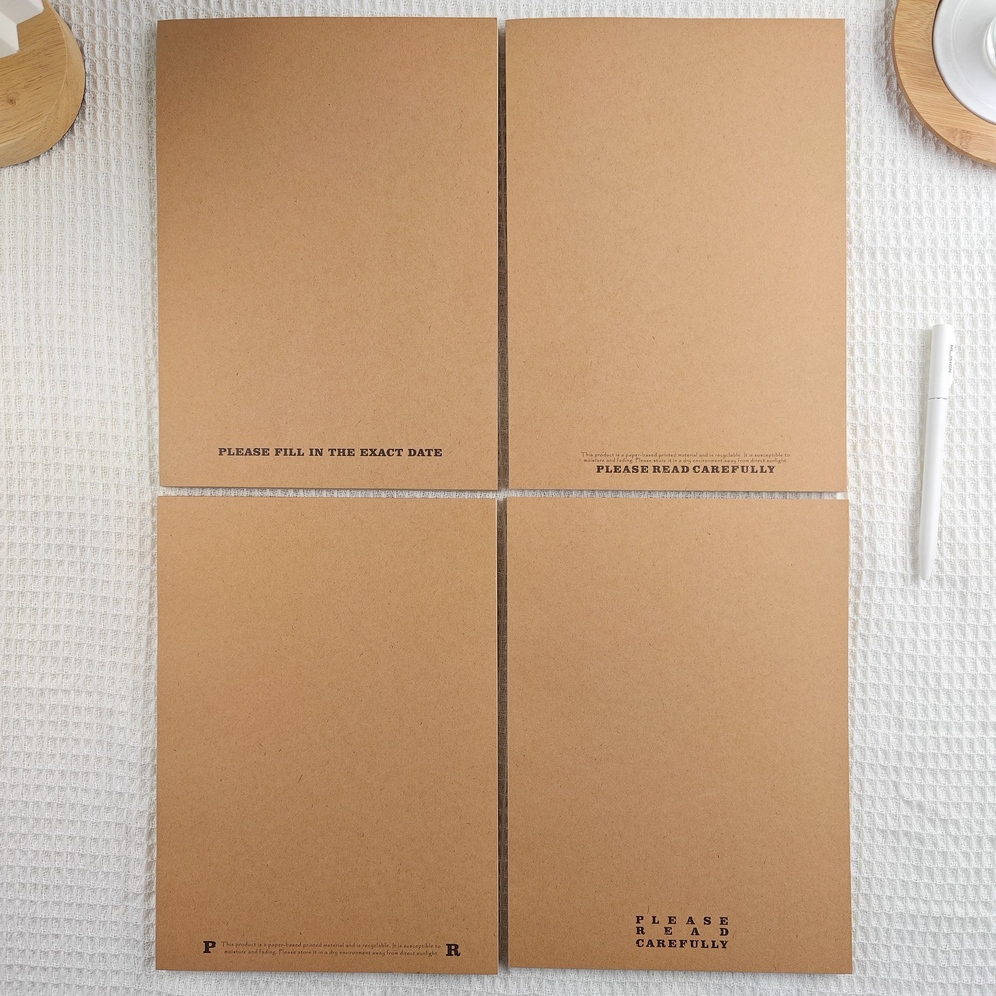 B5【说明书】内芯60克木浆纸 双面 80张 封面牛皮纸单面