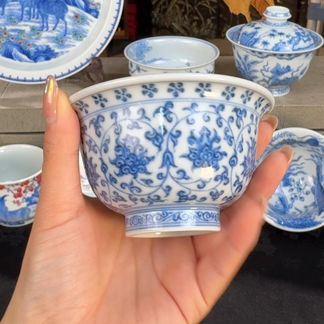 杯缠枝莲大压手杯杯杯杯