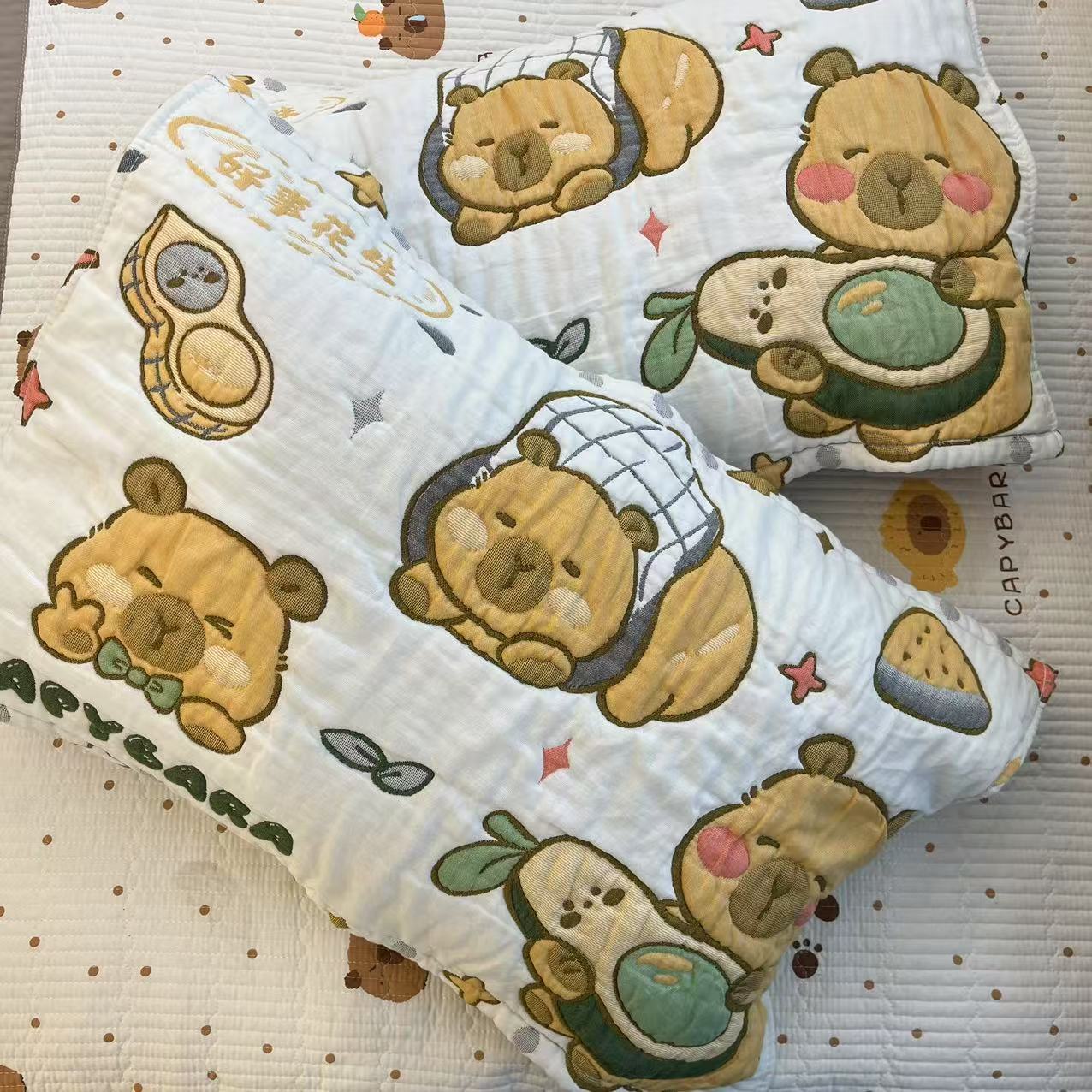 【好事花生】（52*78枕巾一对）柔软亲肤透气加厚