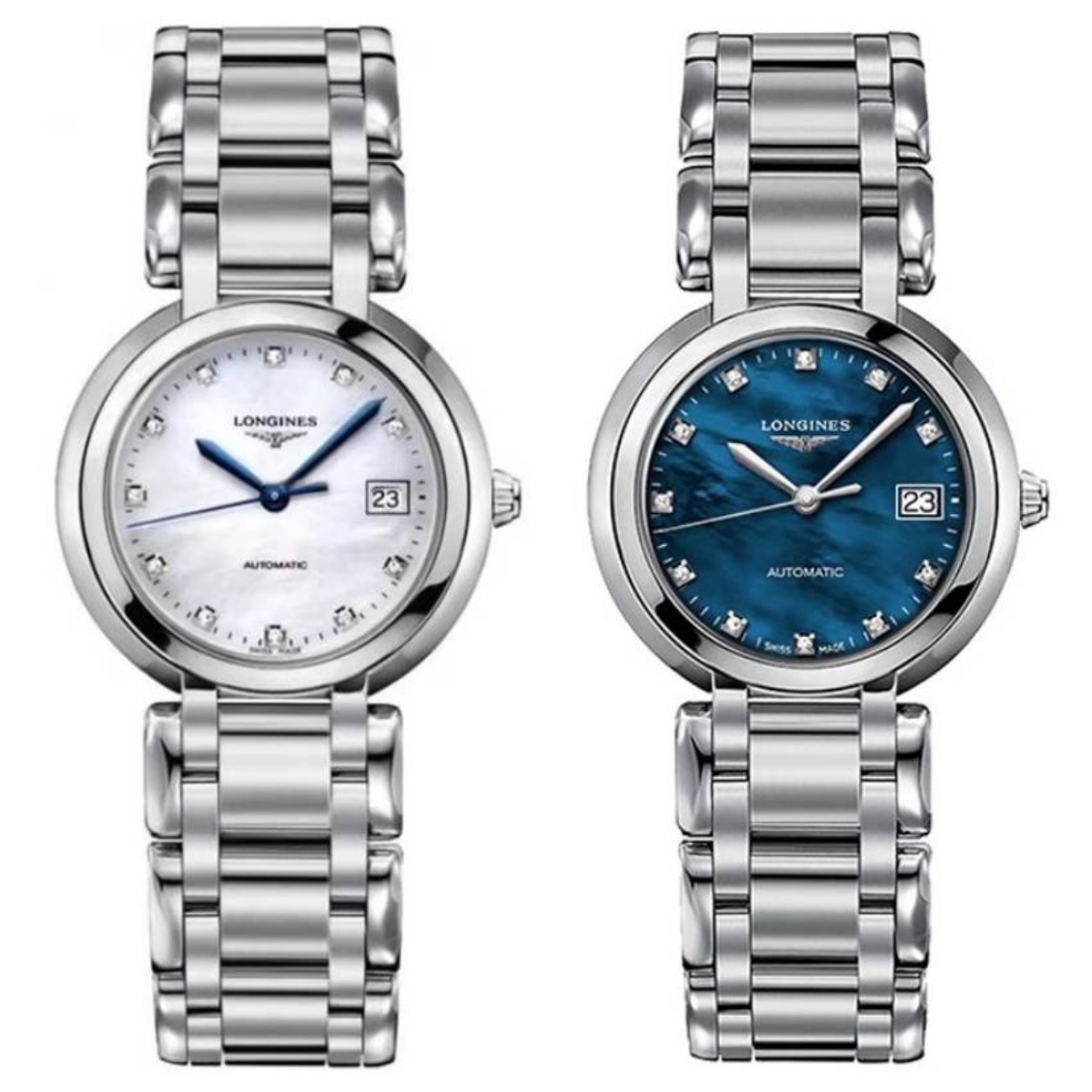 99新 Longines/浪琴 心月113/机械/贝母钻刻/表径30mm/女士腕表