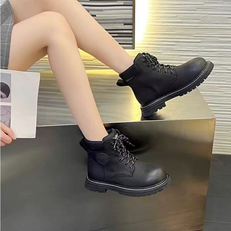 （男鞋）2025时尚英伦风百搭休闲女马丁靴5D7-1027-1