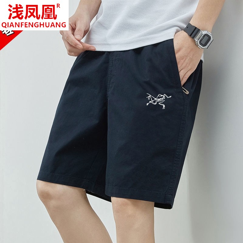 官方正品始祖刺绣鸟夏季男士短裤休闲冰丝薄款休闲裤时尚五分裤潮
