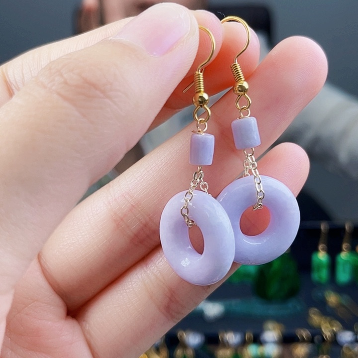 翡翠耳饰未镶嵌饰品