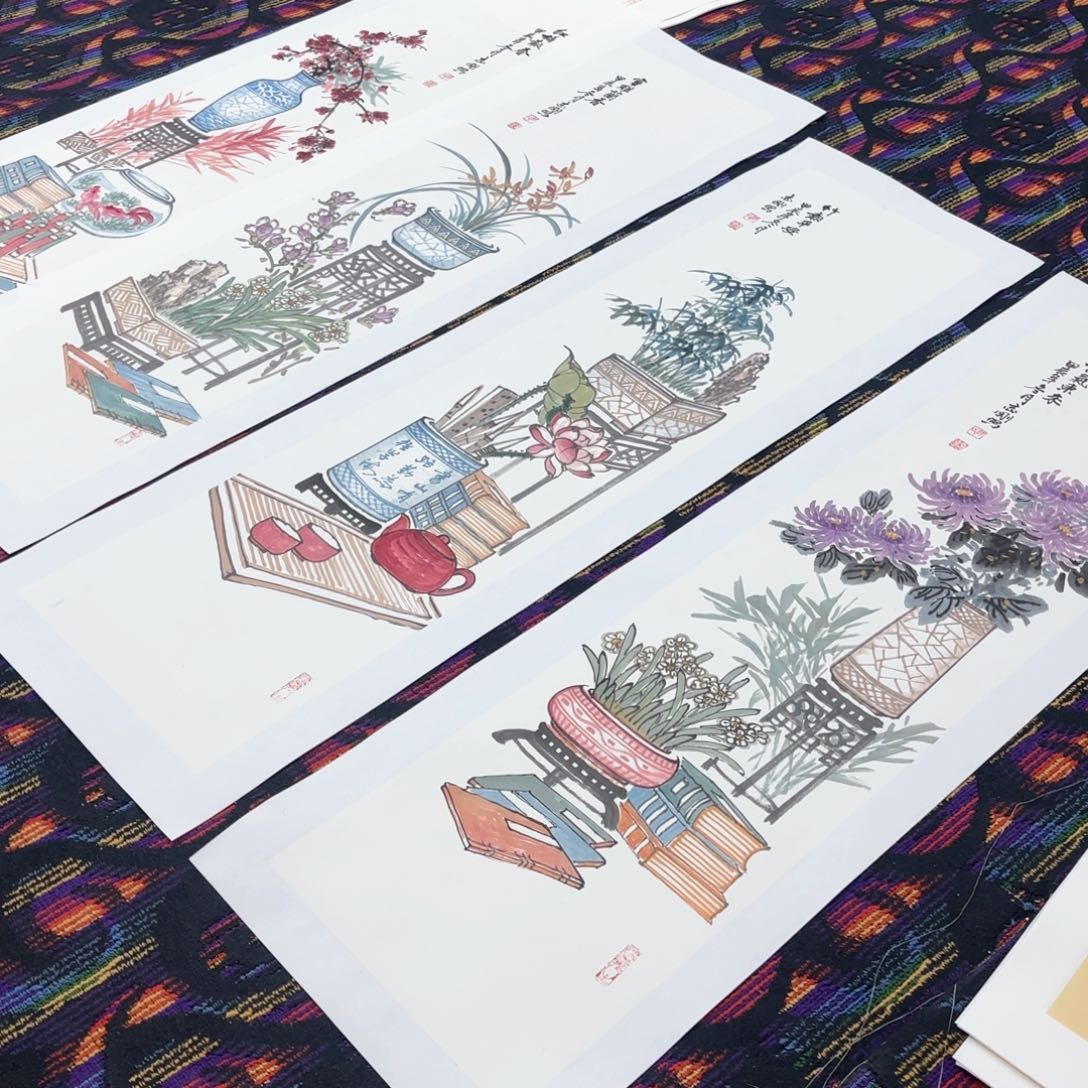 国画小****…郭志刚180/50花鸟马