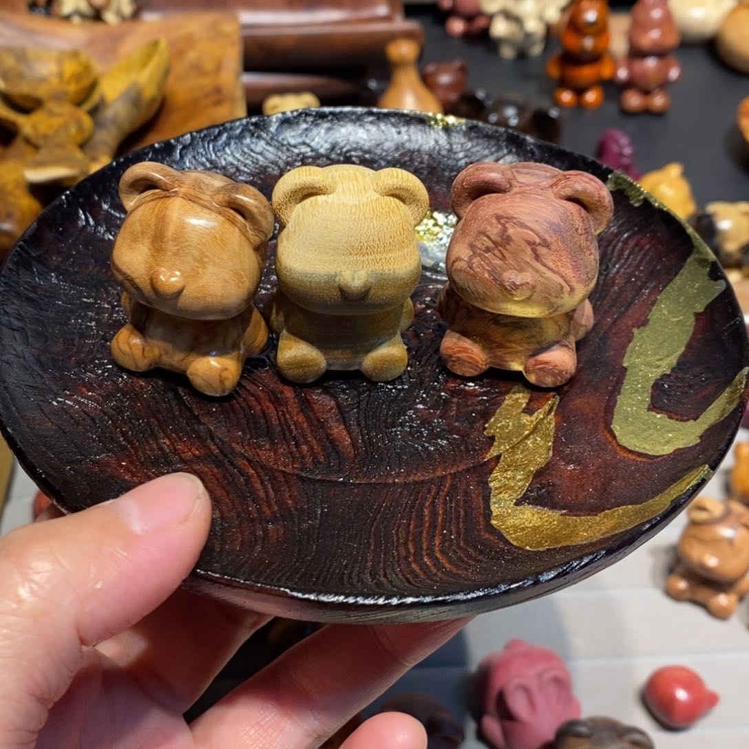 木质坤*3只美木小熊