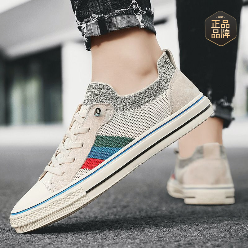 品质帆布男鞋2025新款夏季透气薄款防臭休闲板鞋一脚蹬懒人老北京