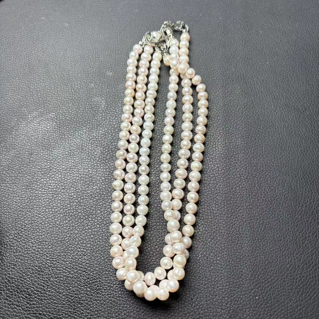 天然精美紫色淡水珍珠项链-k0068-多样性发一