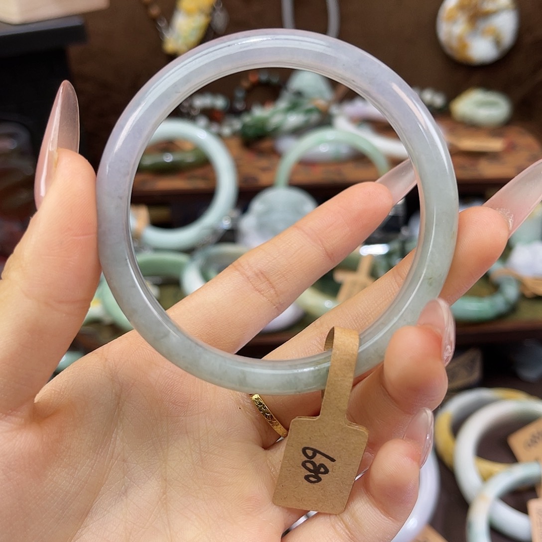 钓***院翡翠未镶嵌手链手镯