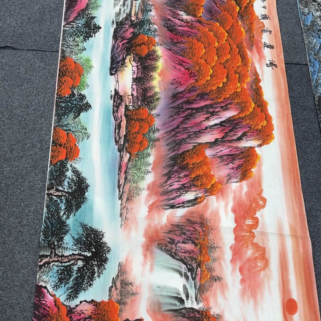 国画手绘山水作品