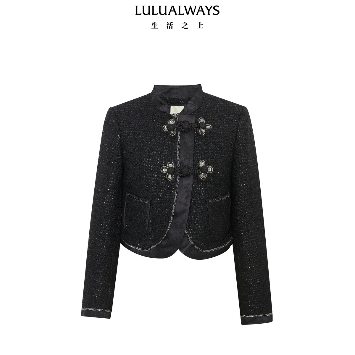 【蜜思仝粉丝专享】EYEDOLL24秋季新款盘扣小香风短款外套