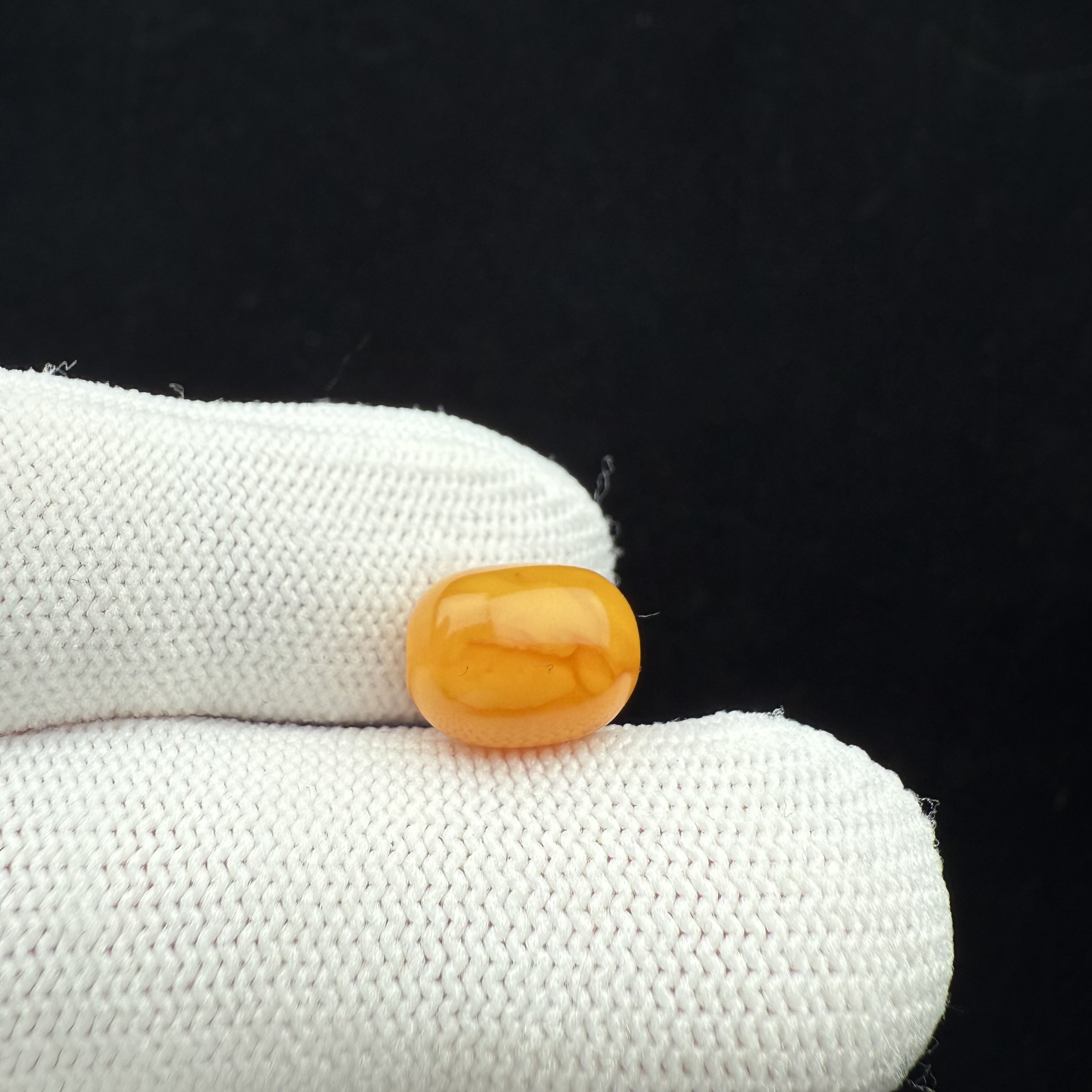 K7547天然原矿蜜蜡 鸡油红桶珠9.3*12mm支持鉴定假一罚十