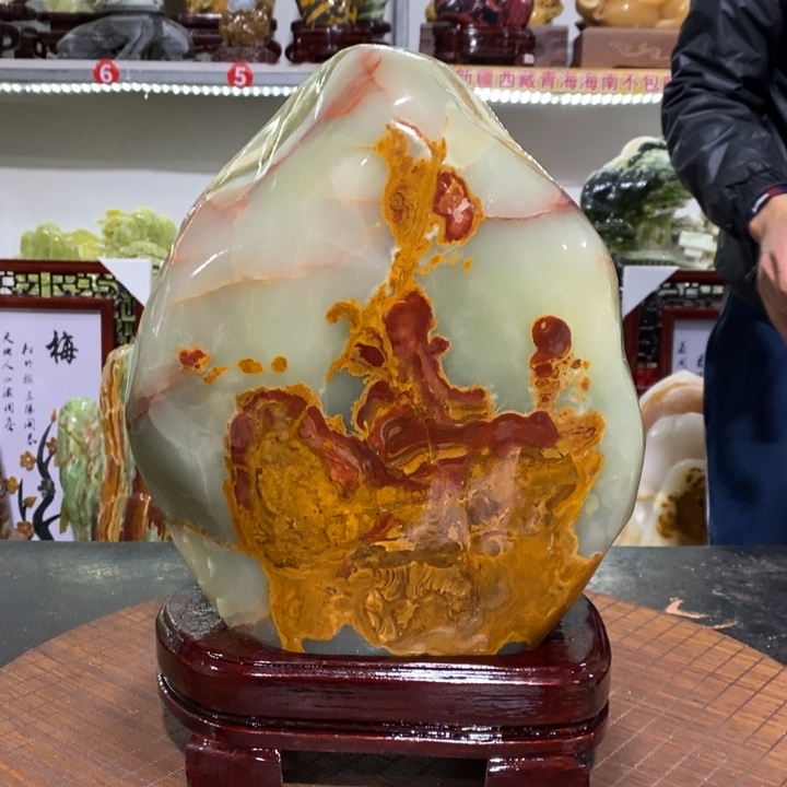 石材清**酒家居摆件 奇石摆件