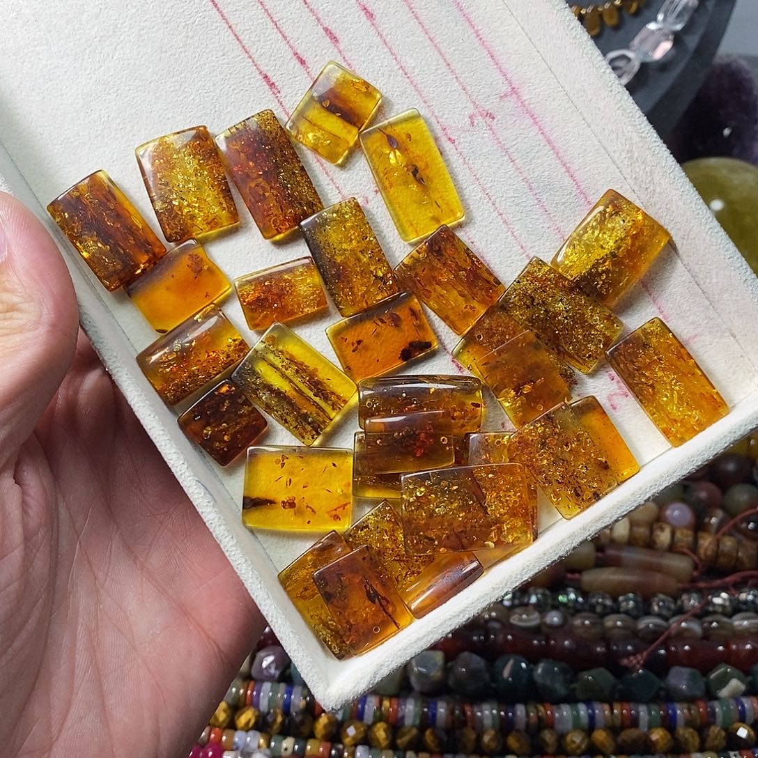 石英质玉未镶嵌，1个，天然花，珀无事牌吊坠，随机发，