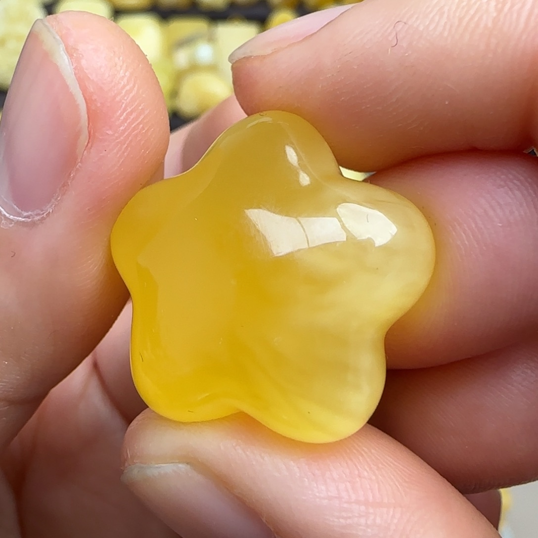 蜜蜡吊坠(不含链)未镶嵌天然蜜蜡星星吊坠