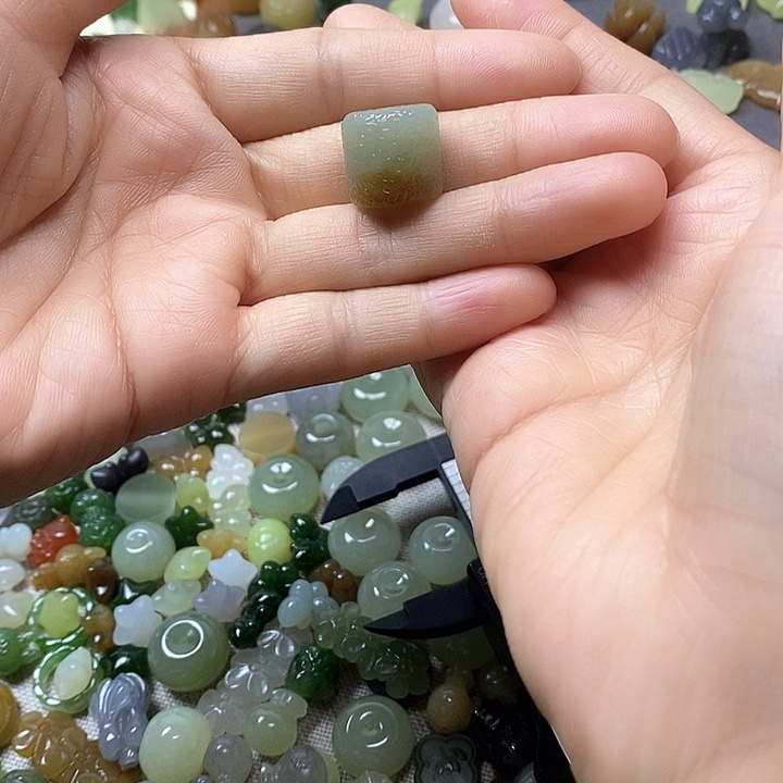 未镶嵌和田玉挂件桶珠