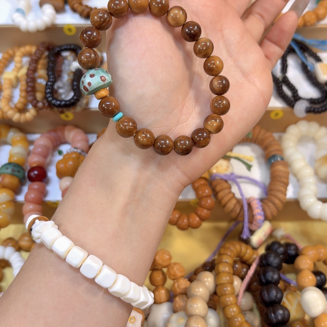 星月菩提吊坠特级库克➕根付蘑菇