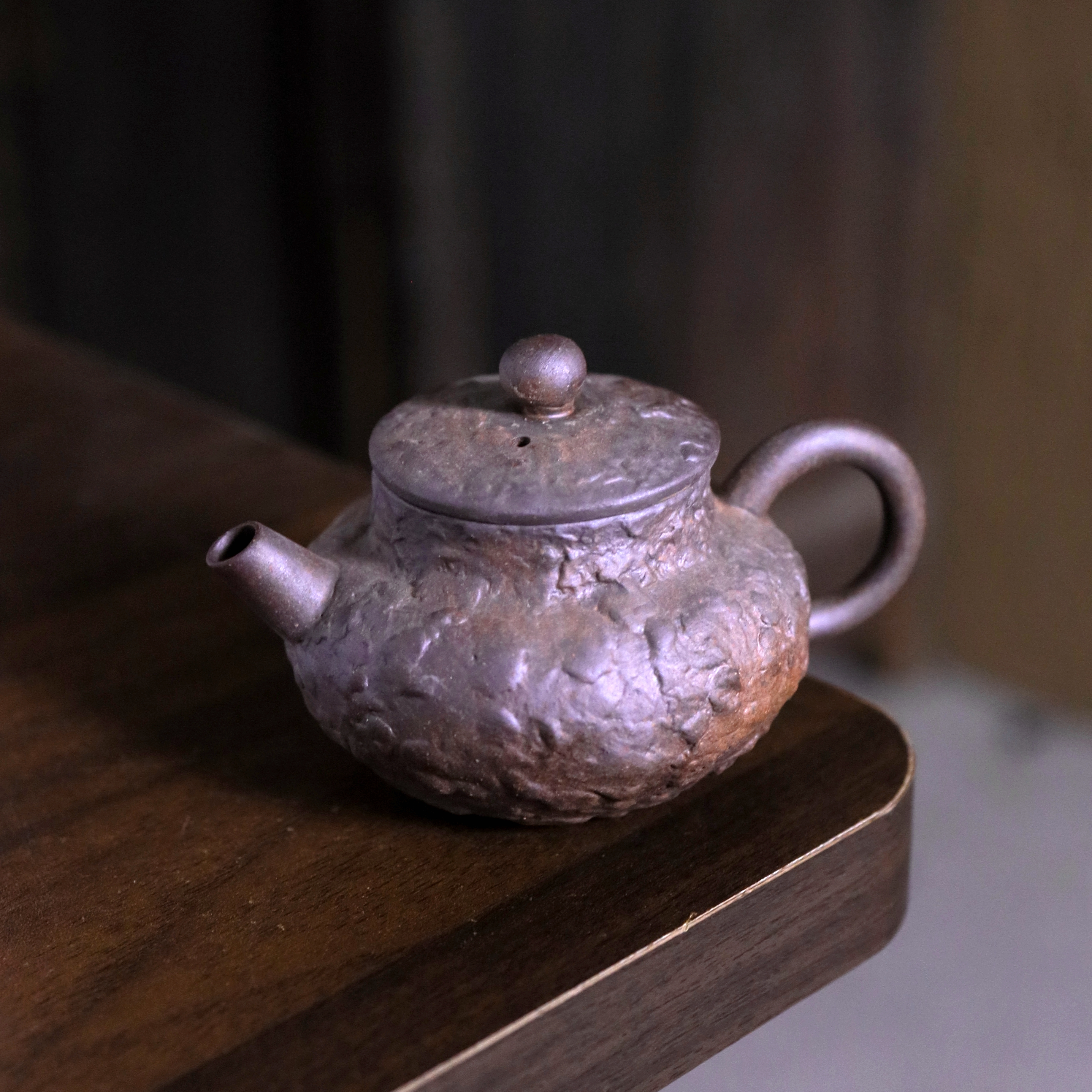 【老岩泥】粗陶福满壶.1382.粗陶老岩泥中式茶壶泡茶器.BL