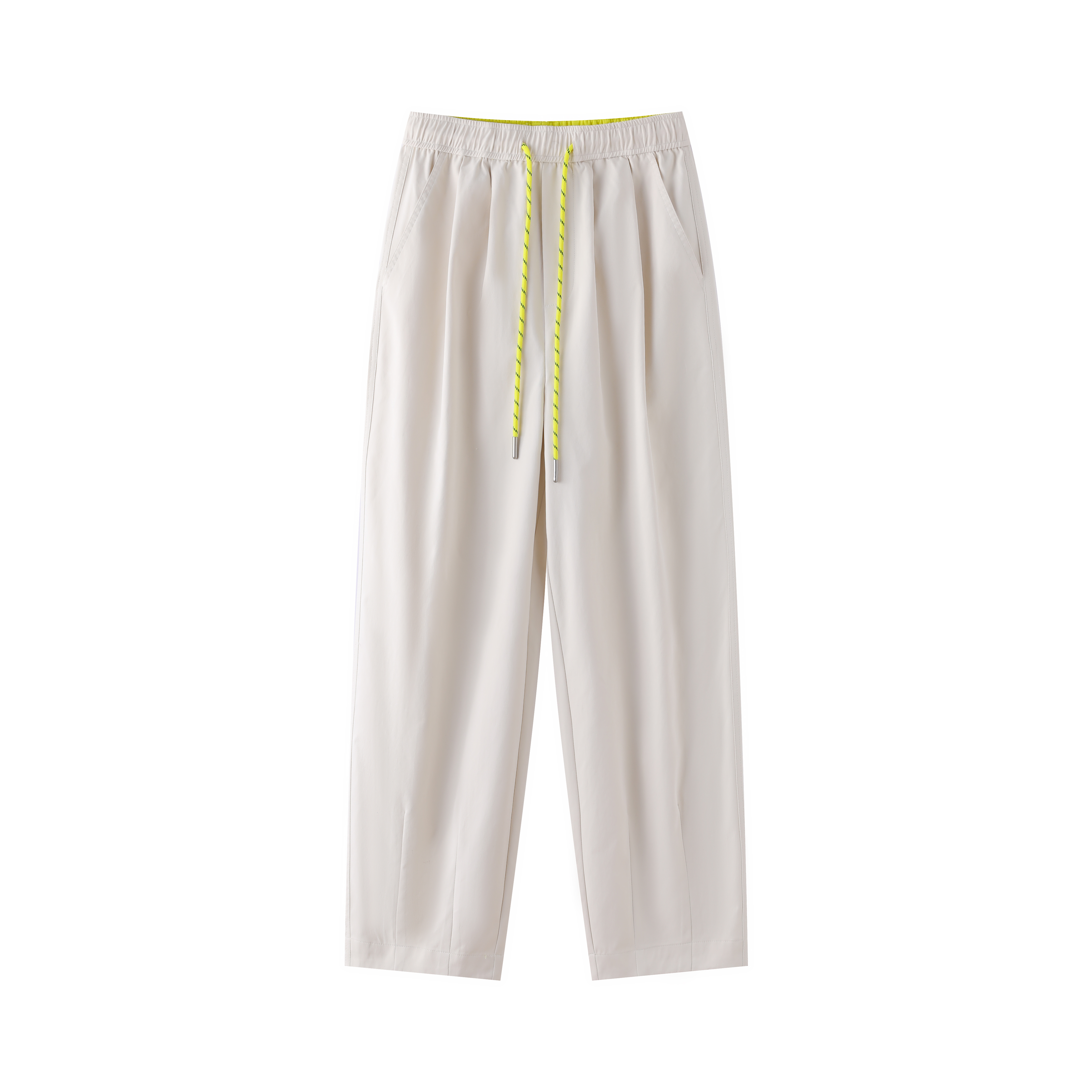 La Chapelle/拉夏贝尔春夏新款纯色直筒设计感休闲裤85008