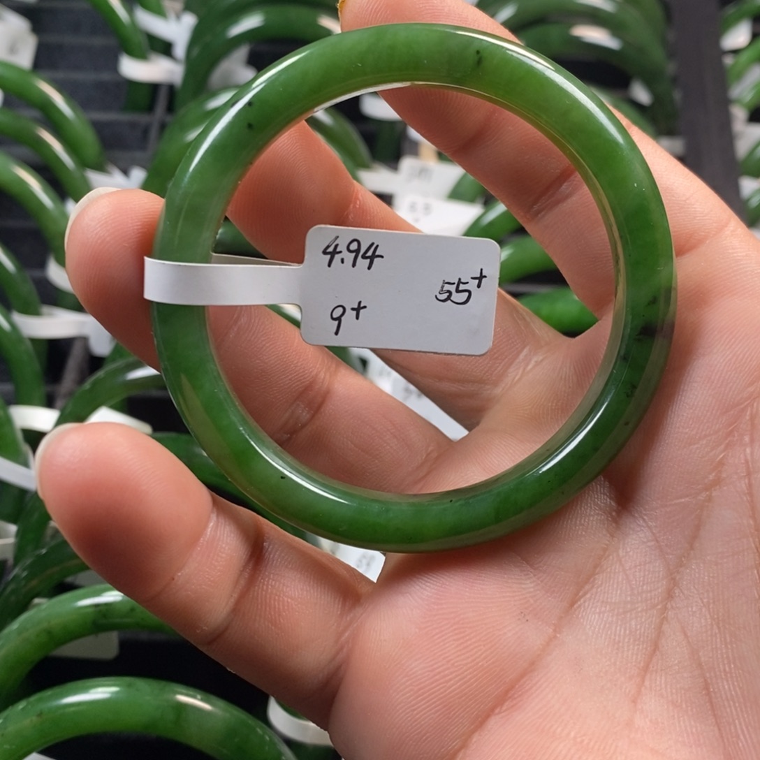 和田玉（碧玉）未镶嵌手镯55