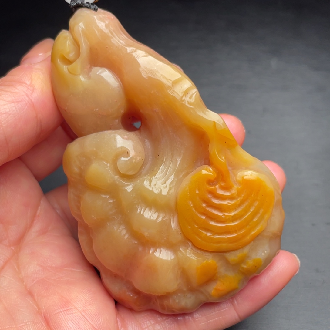 牧***谷田黄石田黄石手把件摆件