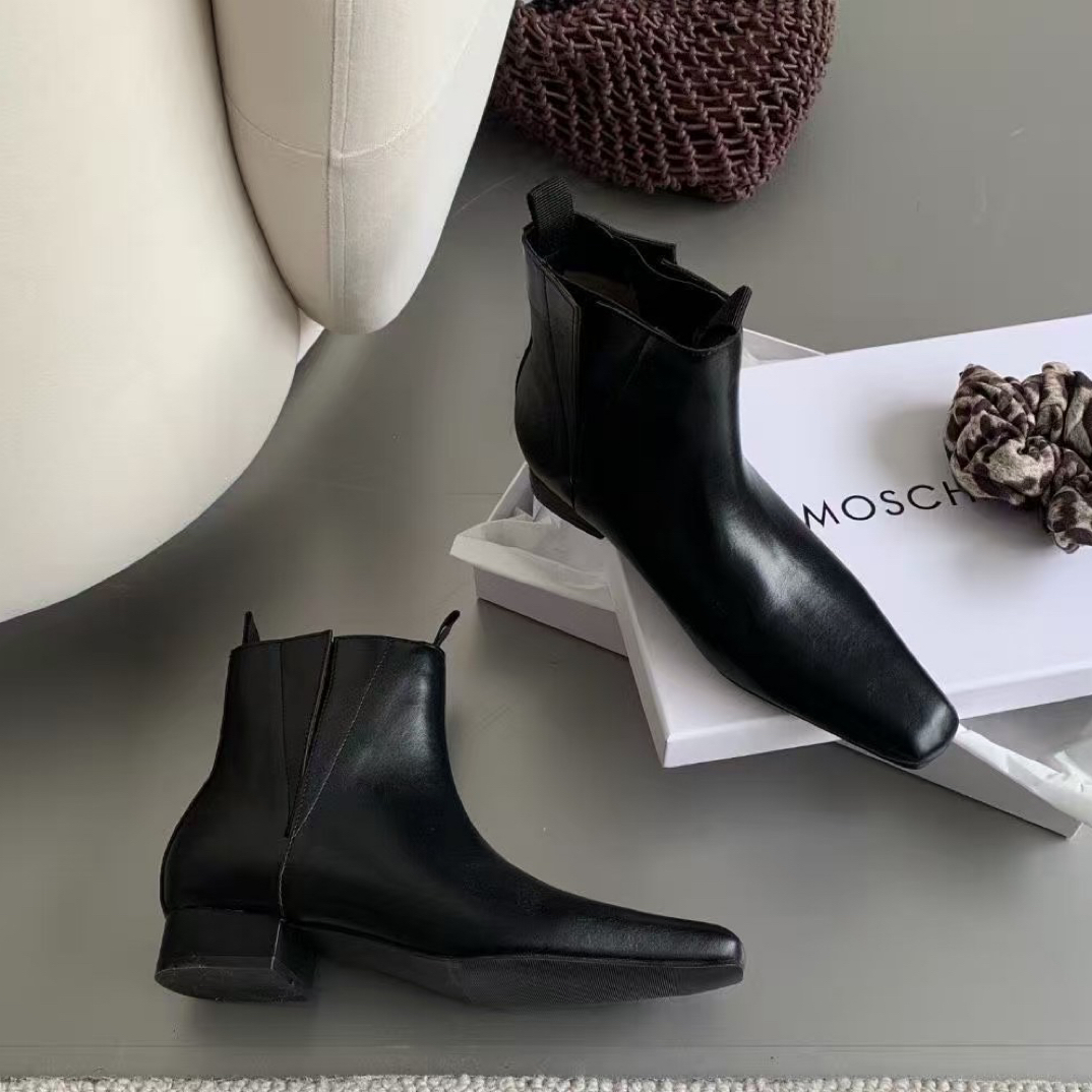 极简轻奢法式百搭高级短靴