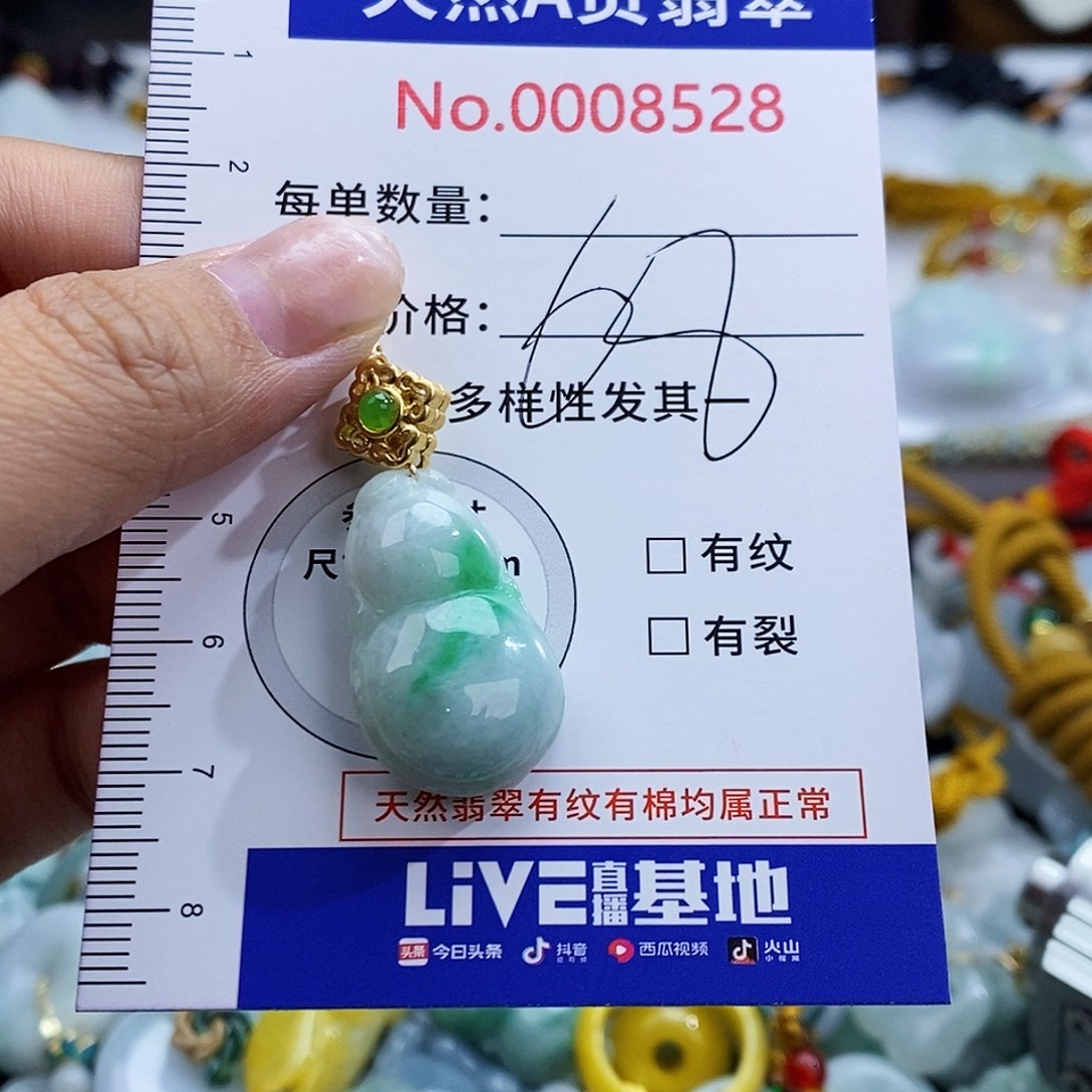 翡翠未镶嵌颈饰8528