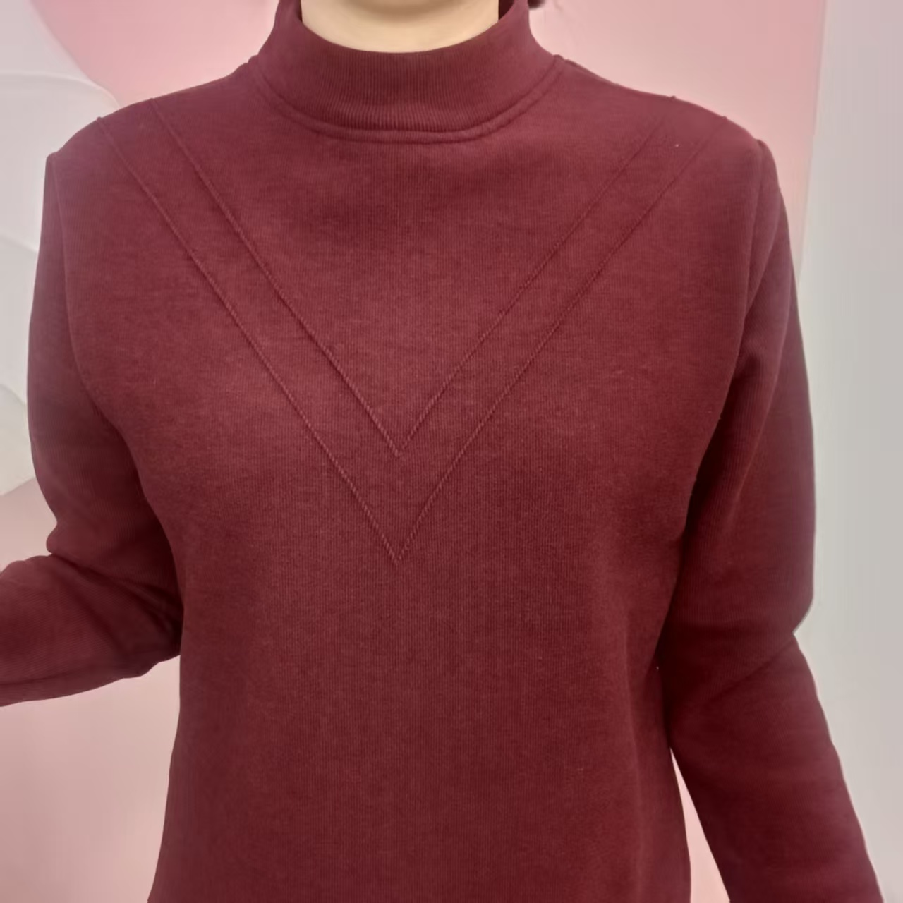 【姐妹服饰】【6820款】女士秋冬时尚百搭休闲纯色加厚打底衫