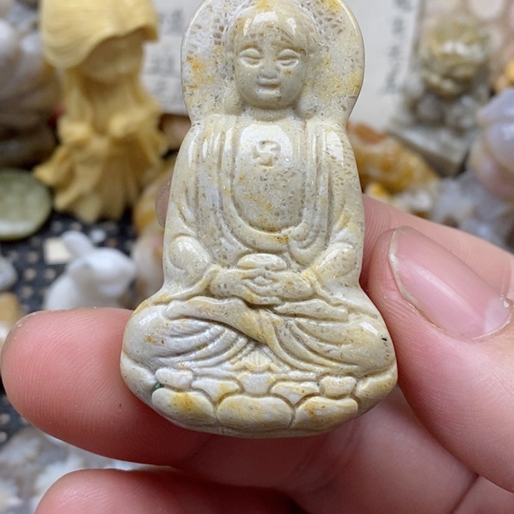 颈饰未镶嵌硅化珊瑚（珊瑚玉）