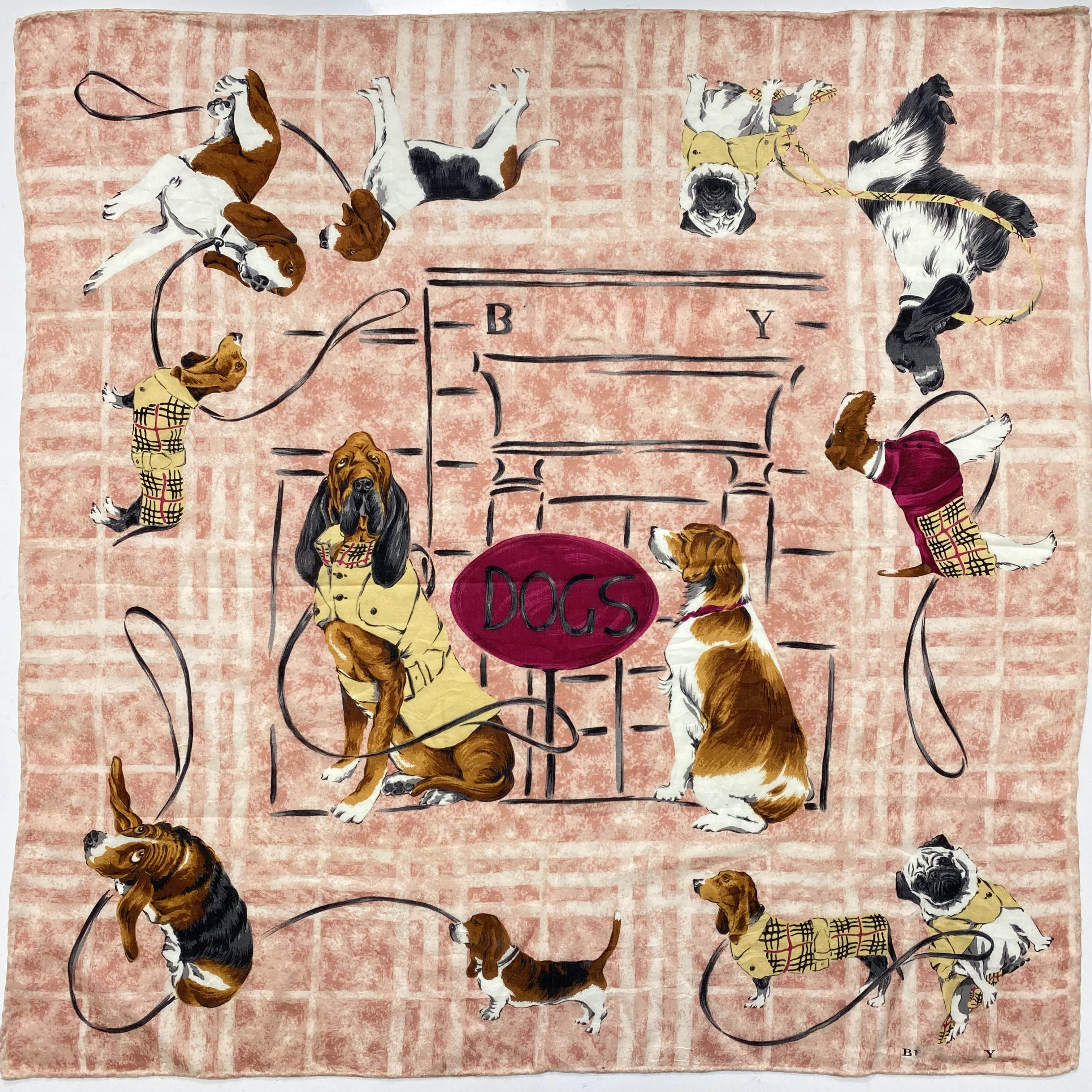 【古着方巾】日制手帕小方巾小丝巾蕾丝卡通棉质
