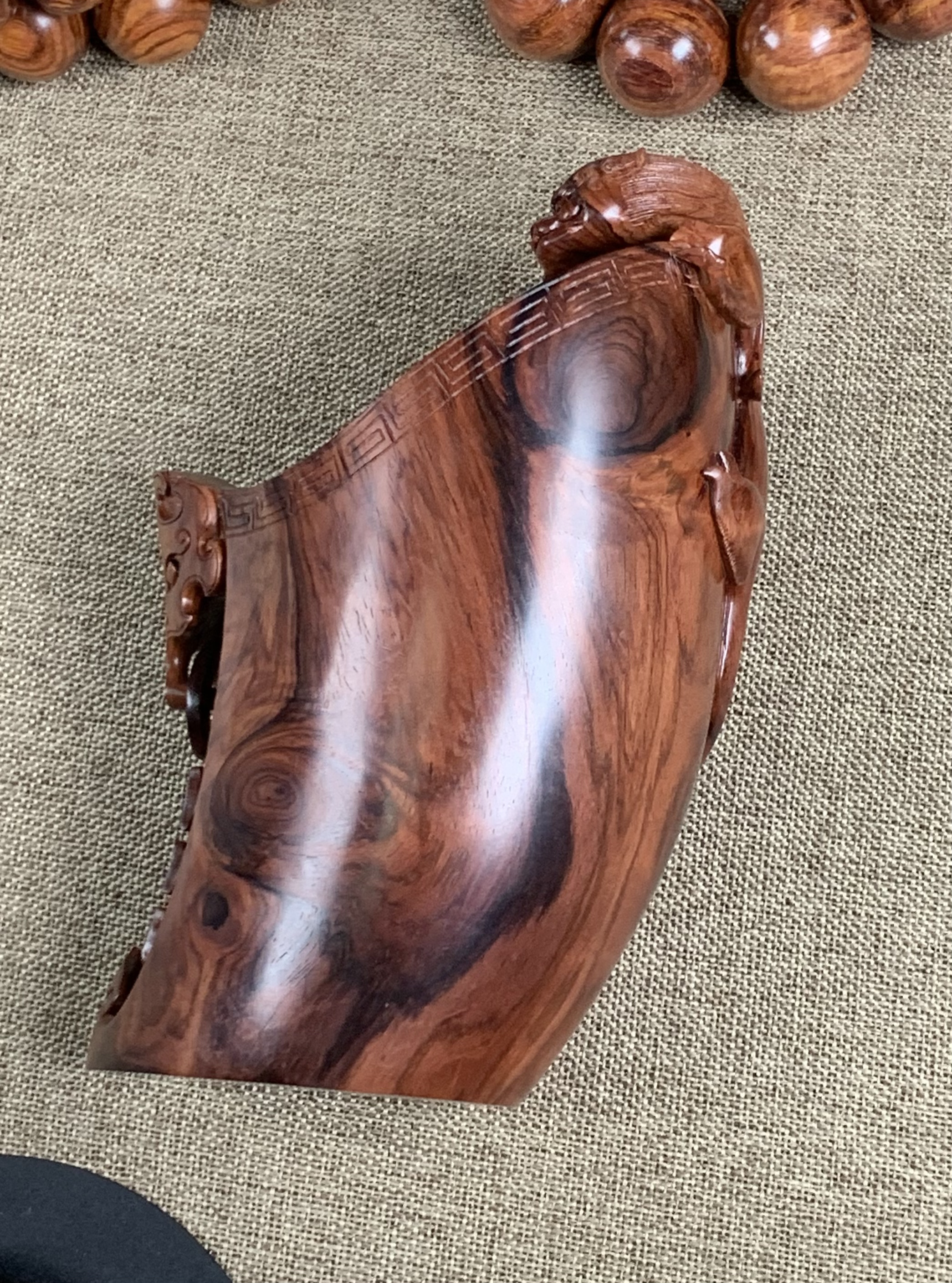 海南黄花梨螭龙杯219.5克