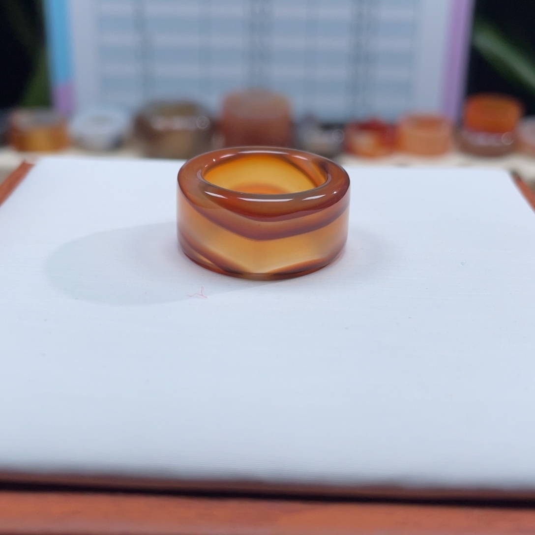 玛瑙/玉髓未镶嵌戒指Z16.5港13