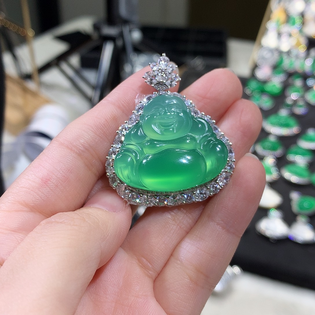 玛瑙/玉髓银S925镶嵌颈饰