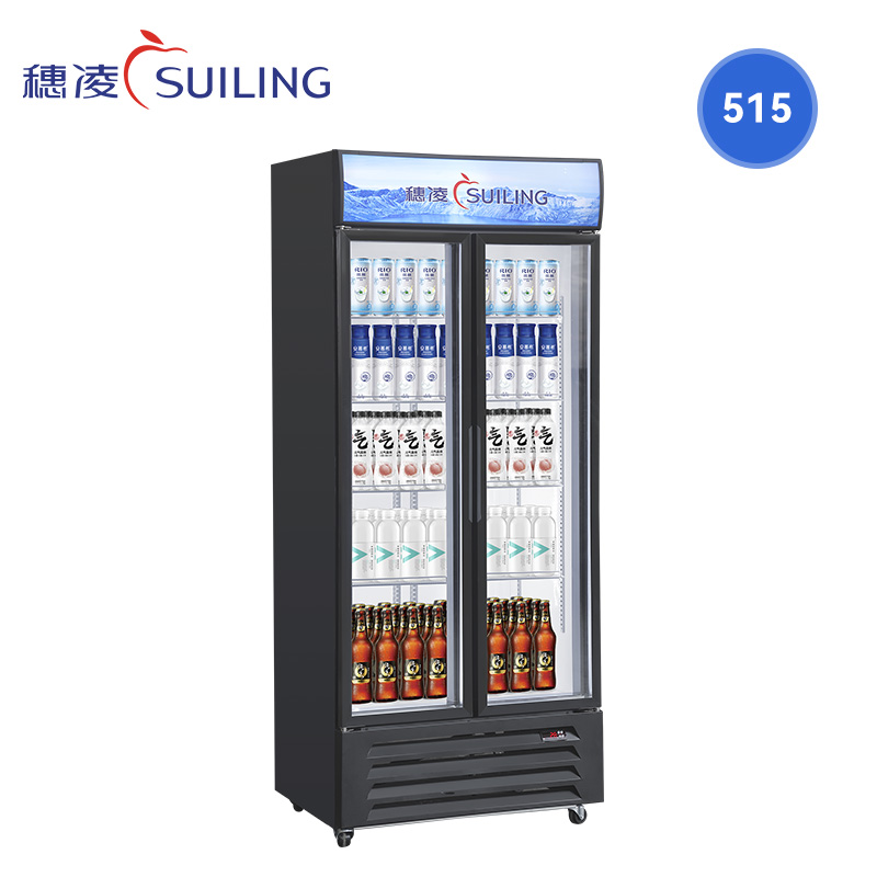 suiling/穗凌冰柜立式展示柜商用大容量冰柜冷藏双门饮料柜冷柜