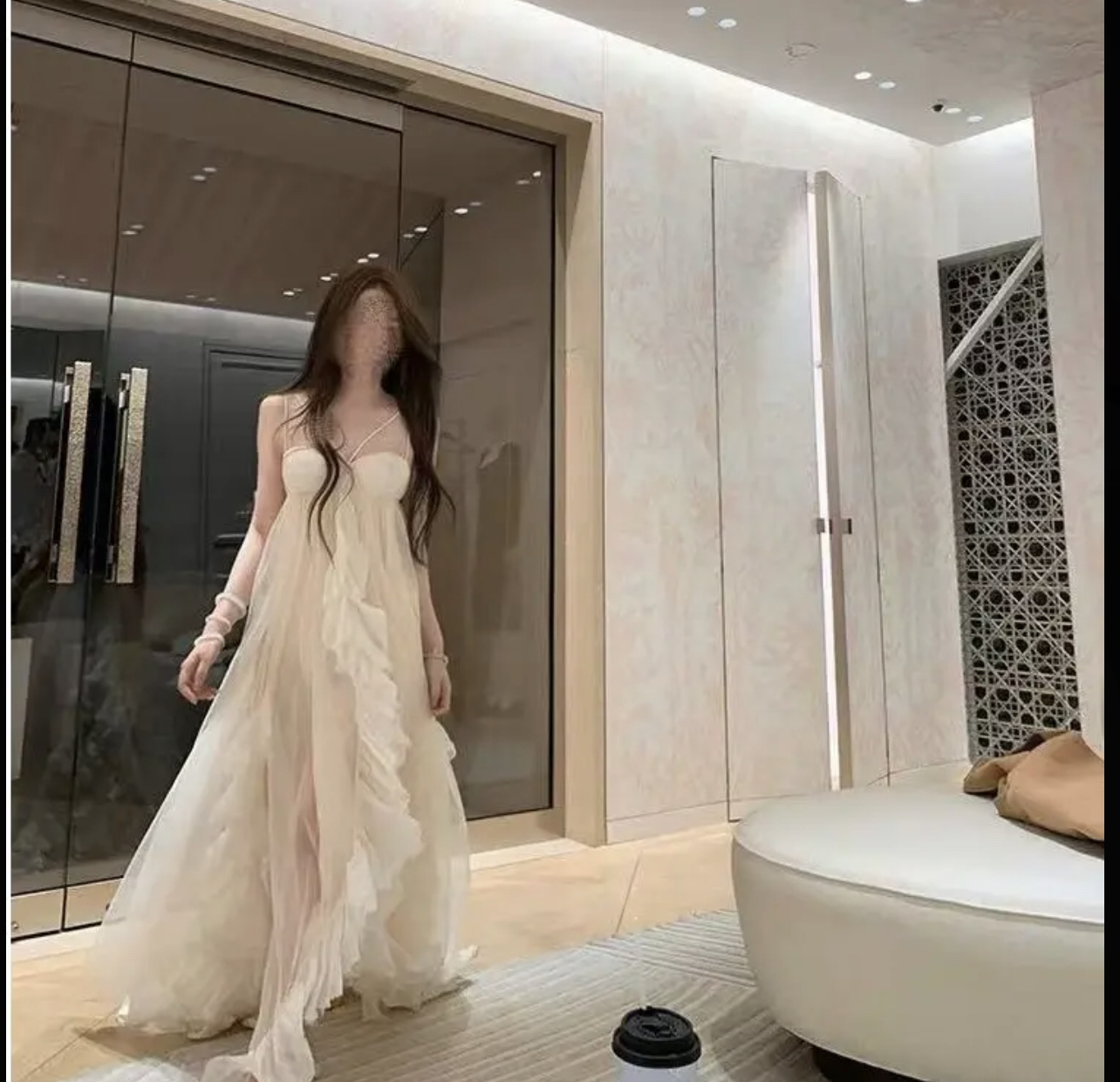 TIANSHA- 枯木逢春/荷叶边吊带连衣裙女夏季度假长裙仙女裙