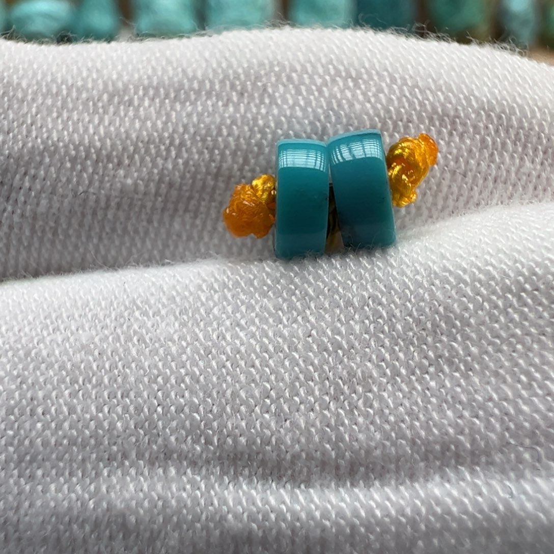 绿松石未镶嵌配饰5.5*2.4