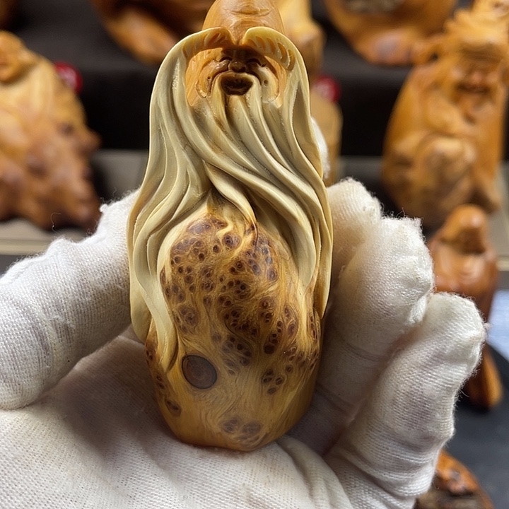 柏木（崖柏）寿星手把件