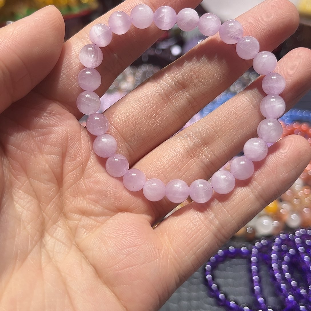 水晶手链未镶嵌紫锂辉7.6