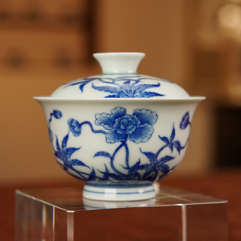 见山烧-虞美人两才盖碗-120ml