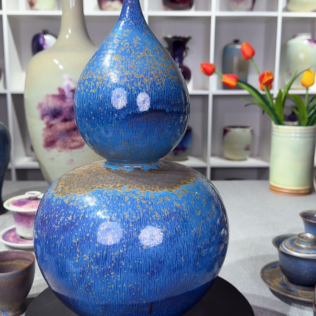 摆件福利钧窑花瓶纯手工