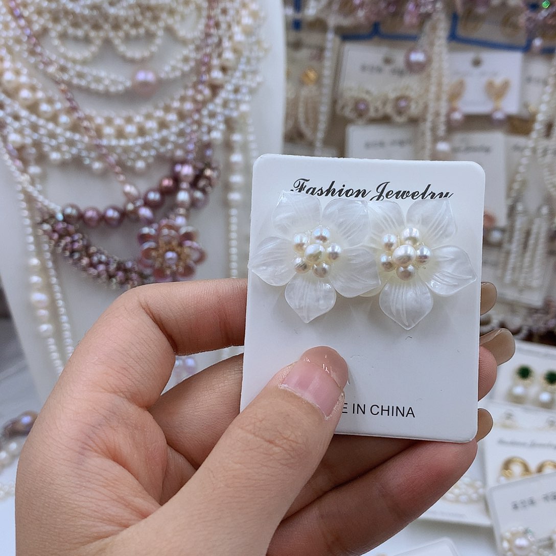 项链银S925镶嵌淡水珍珠