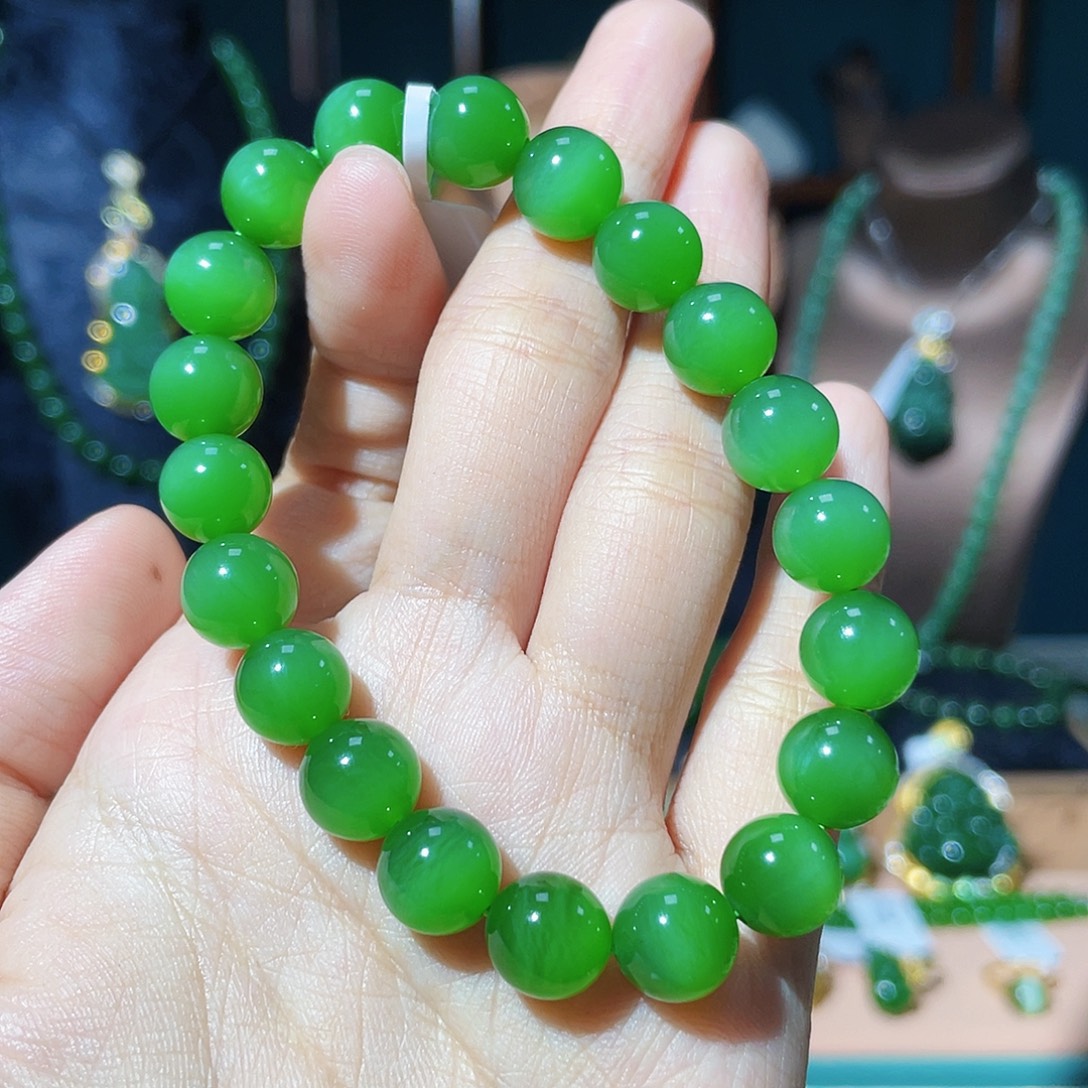 和田玉（碧玉）未镶嵌手串