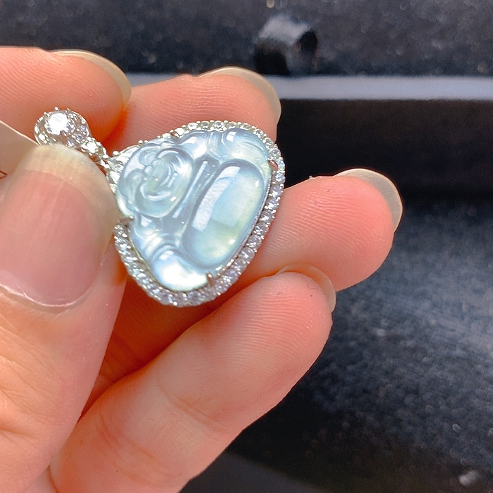 【闪购商品】翡翠银S925镶嵌颈饰翡翠