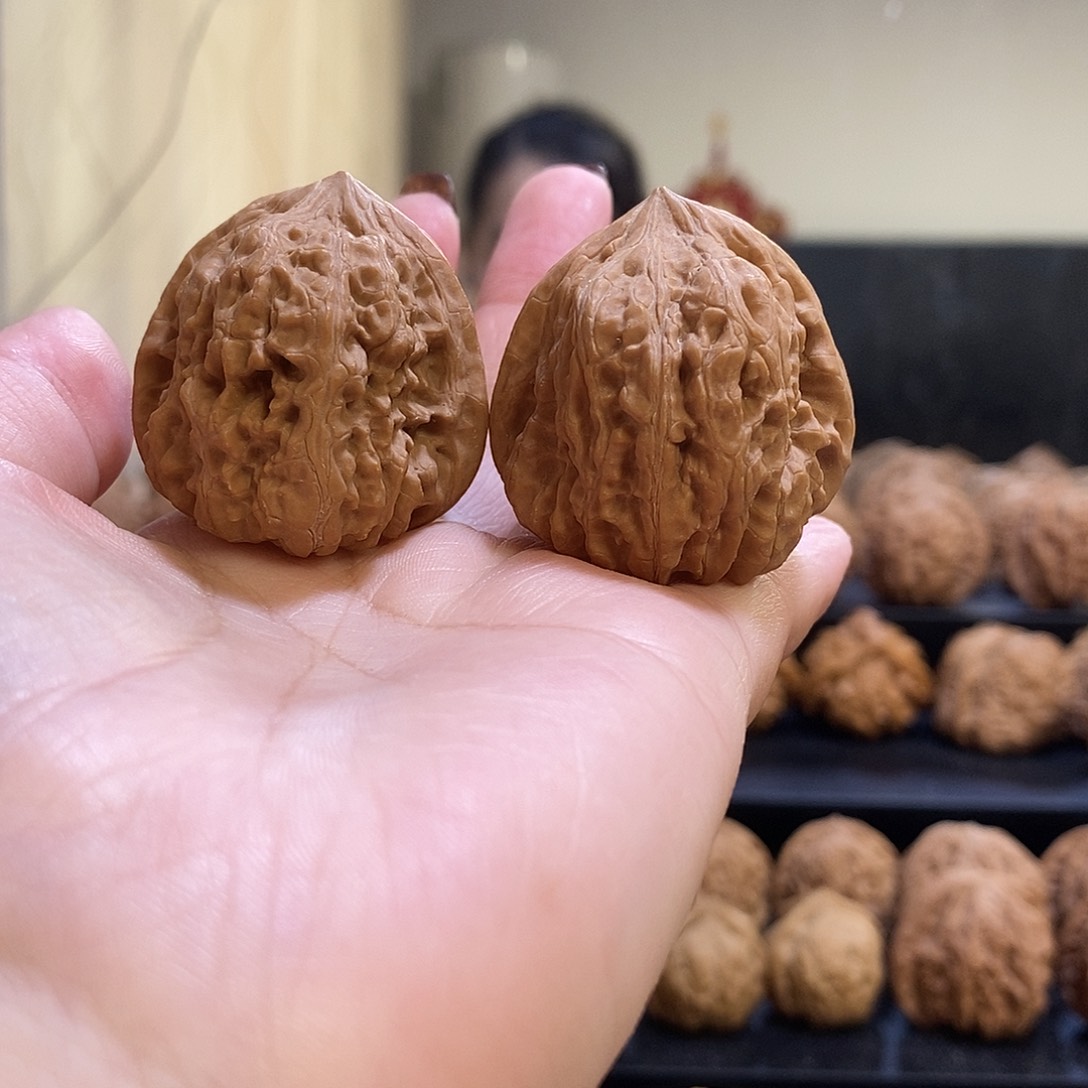 把件文玩核桃37平谷凹底