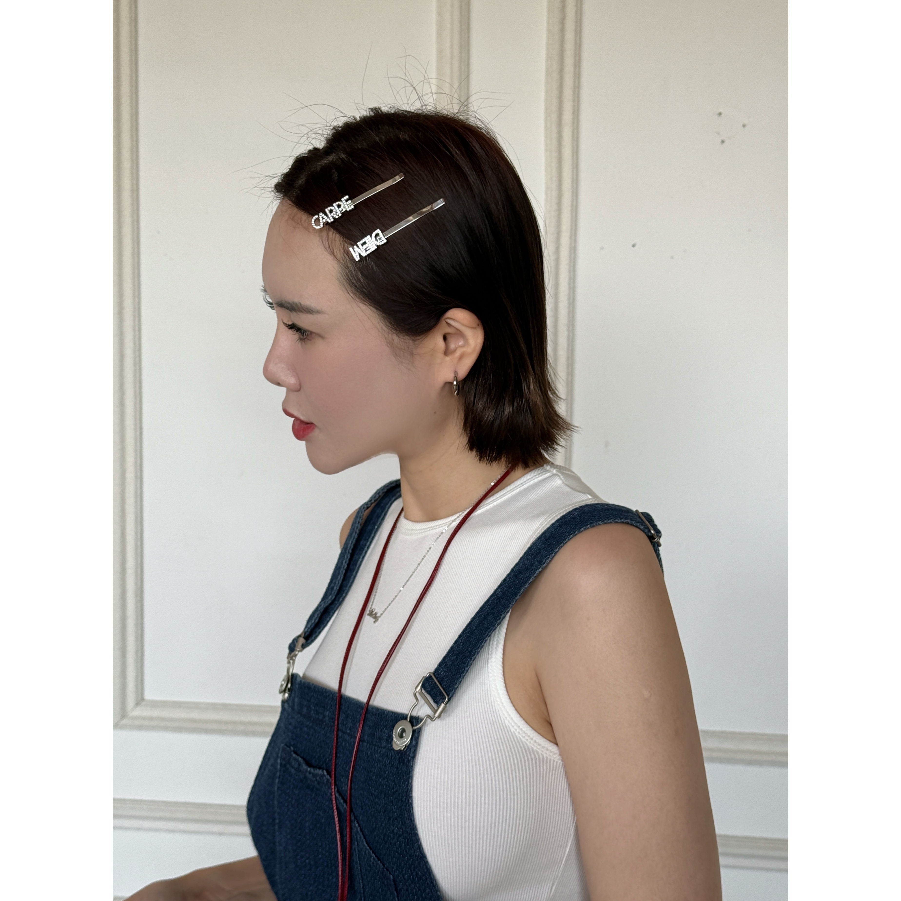 UCUT简刀 SOUL HUG 春夏25新品 “及时行乐”闪钻一字夹