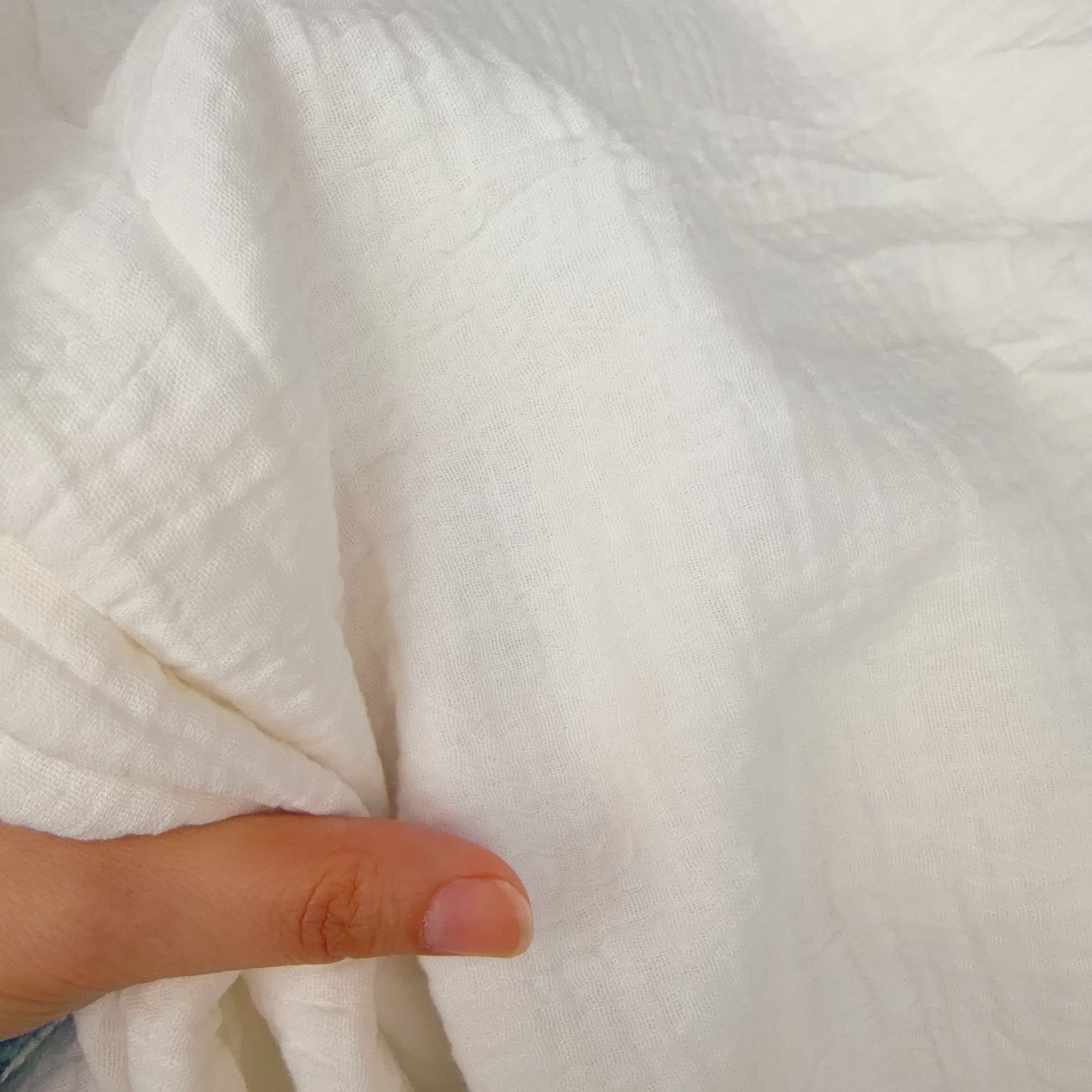 【母婴A类白色】全棉皱皱纱双层纱布料幅宽2.5米浴巾毛巾口水巾布料