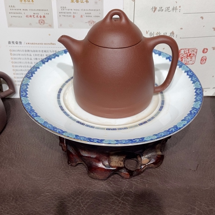 紫砂茶壶底槽清微瑕150容量