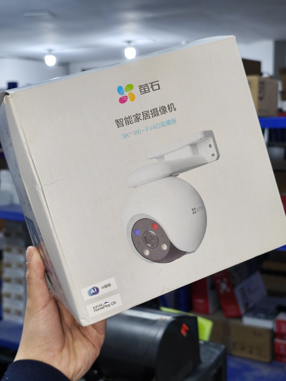 95新 萤石 H8全景云台WiFi/4G双模块彩色夜视人车检测防水特写